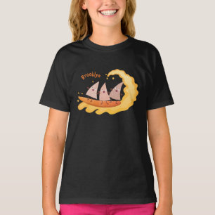 T-shirt Caricature de surf pour chips de maïs mignonette n