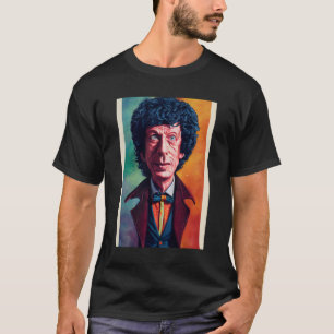 T-shirt Caricature De Tom Baker Comme Dr. Qui Par Jason Se