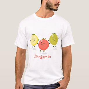 T-shirt Caricature de tomates cerises mûres