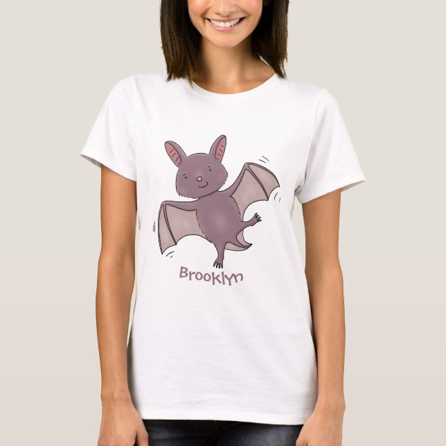T-shirt Caricature de vol de chauve-souris (Devant)
