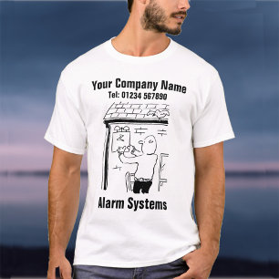 T-shirt Caricature des systèmes d'alarme pour personnalise