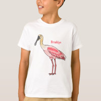 Caricature d'oiseau de spatule de rose
