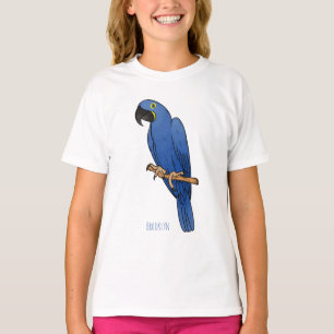 T-shirt Caricature d'oiseau macaw Hyacinth