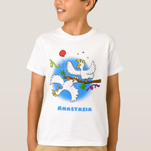 T-shirt Caricature d'oiseaux de cockatoo amusante