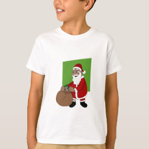 T-shirt Caricature du Père Noël noir