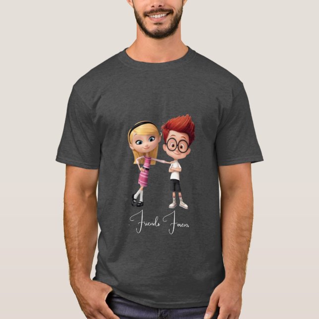 T-shirt caricature Duo Aventuré - Amusant & Whimsi (Devant)
