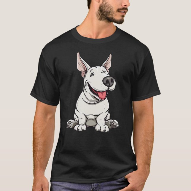 T-shirt Caricature Élégante Et Sympa D'Un Chien (Devant)