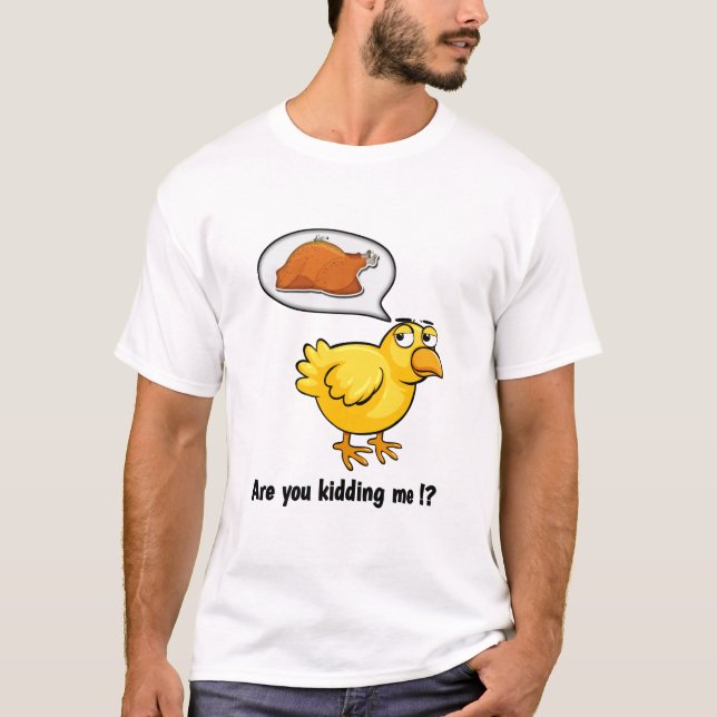T-shirt Caricature en colère Drôle oiseau de poussin  (Devant)