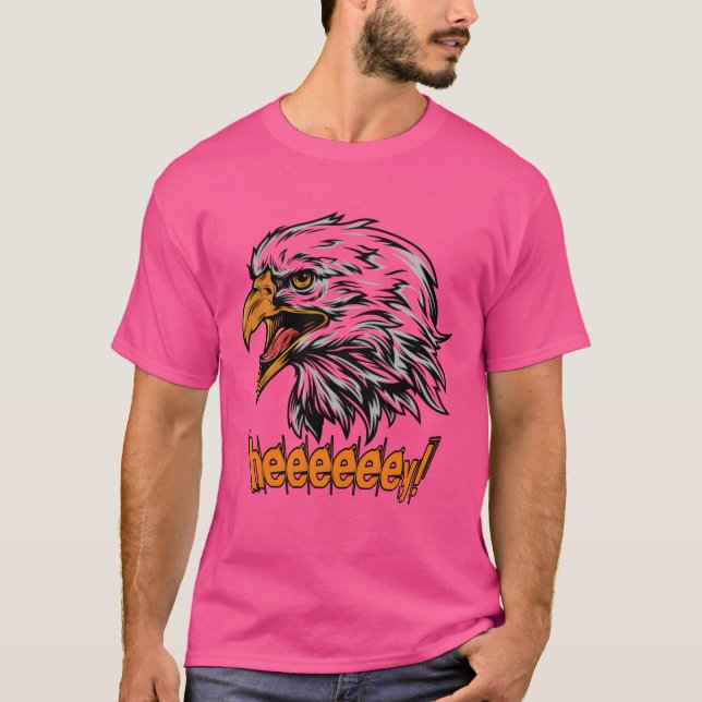 T-shirt Caricature en colère Oiseau d'aigle drôle (Devant)