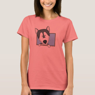 T-shirt Caricature encadrée Malamute T de l'Alaska