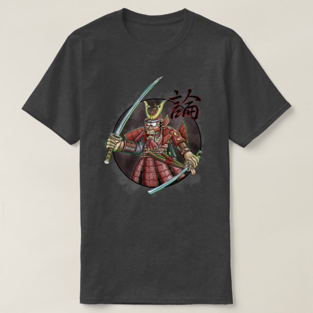 T-shirt Caricature folle Samurai  (Design devant)