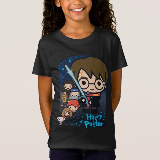 T-Shirt Caricature Harry Potter Chambre des secrets Graphi (Devant)