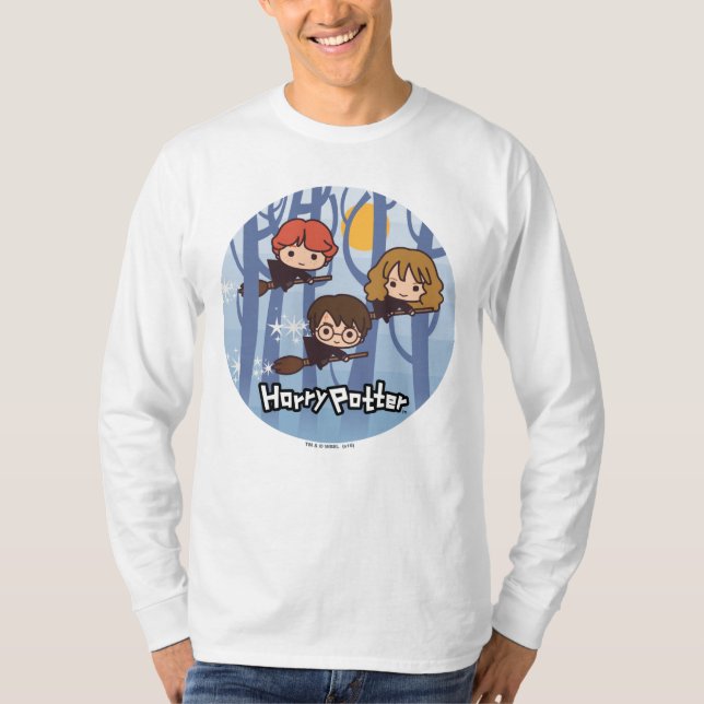 T-shirt Caricature Harry, Ron, & Hermione Voler Dans Woods (Devant)