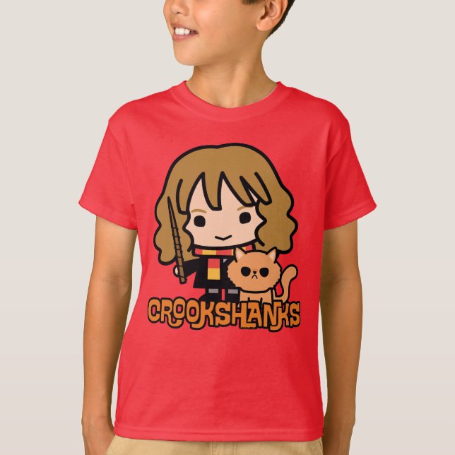 T-shirt Caricature Hermione et Crookshanks (Devant)