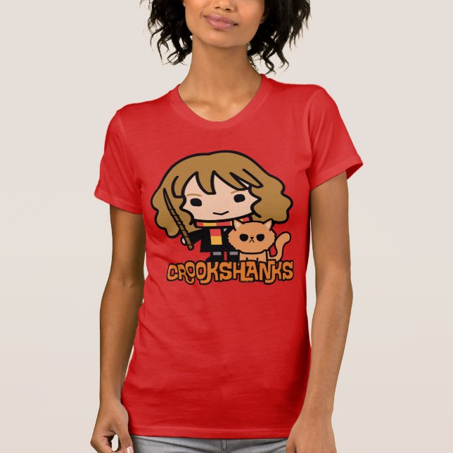 T-shirt Caricature Hermione et Crookshanks (Devant)