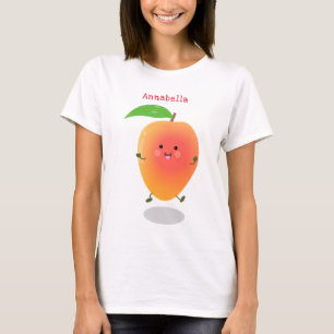 T-shirt Caricature jaune mangue mignonne