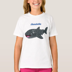 T-shirt Caricature joli requin baleine joyeux