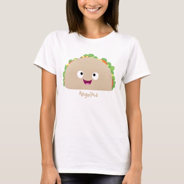 T-shirt Caricature joli sourire taco dessin animé (Devant)
