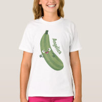 Caricature joyeux de courgettes mignonnes