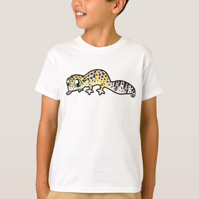 T-shirt Caricature Leopard Gecko (Devant)