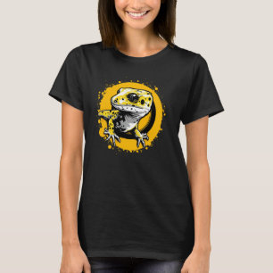 T-shirt Caricature Leopard Gecko Lizard coloré Reptile