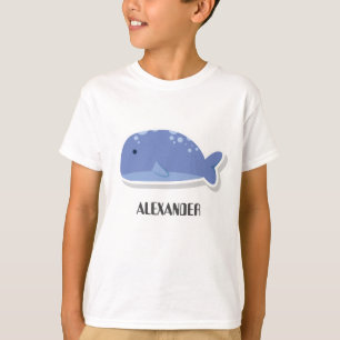 T-shirt Caricature mignonne collant plat Baleine Personnal
