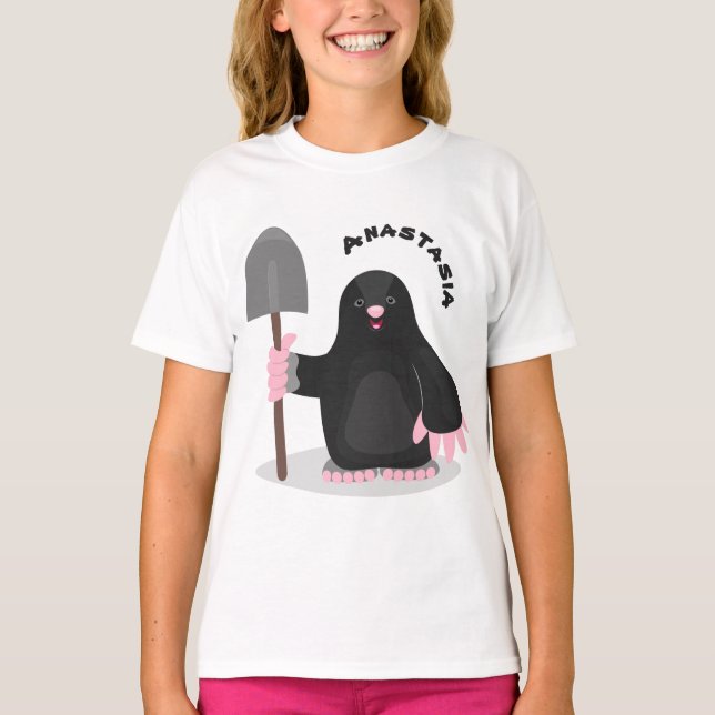 T-shirt Caricature mole joyeux (Devant)