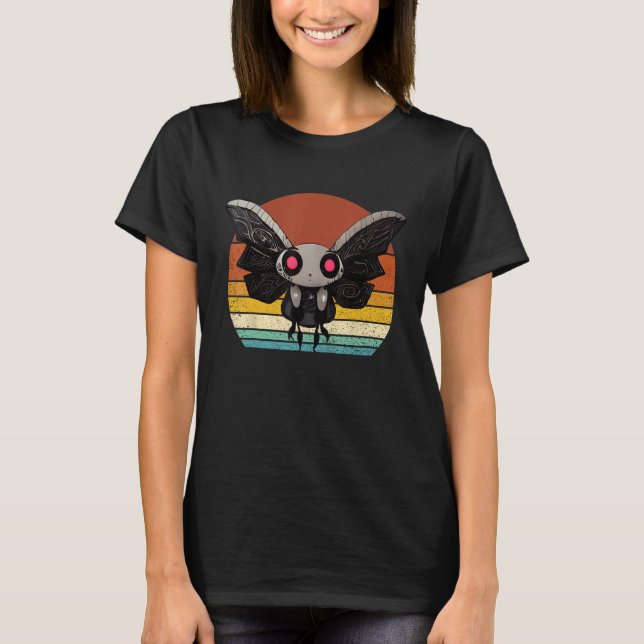 T-shirt Caricature Mothman adorable, Cryptidcore Cryptco m (Devant)
