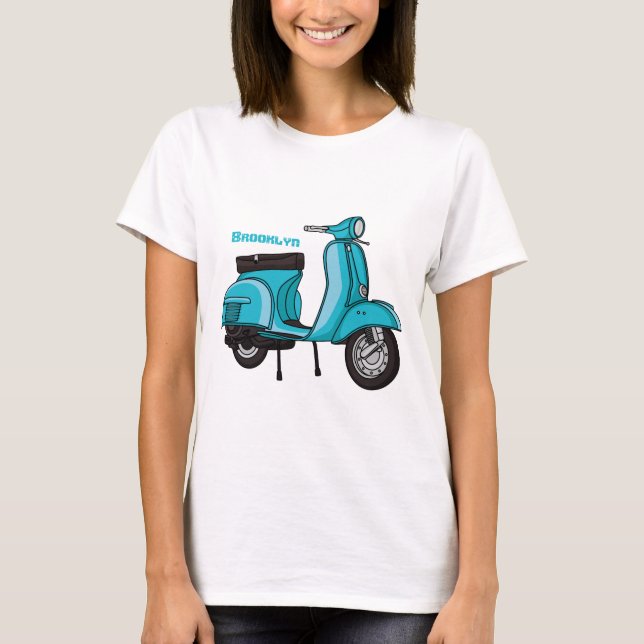 T-shirt Caricature moto mopée mûre illustration (Devant)