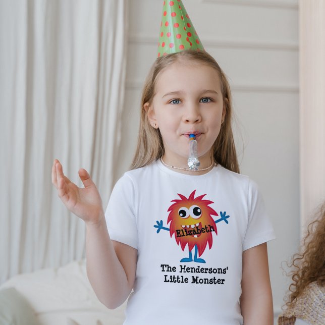 T-shirt Caricature orange mignonne Monster amusant pour le (Créateur téléchargé)