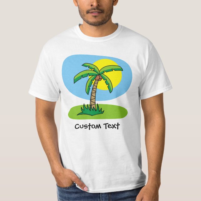 T-shirt caricature palmier (Devant)