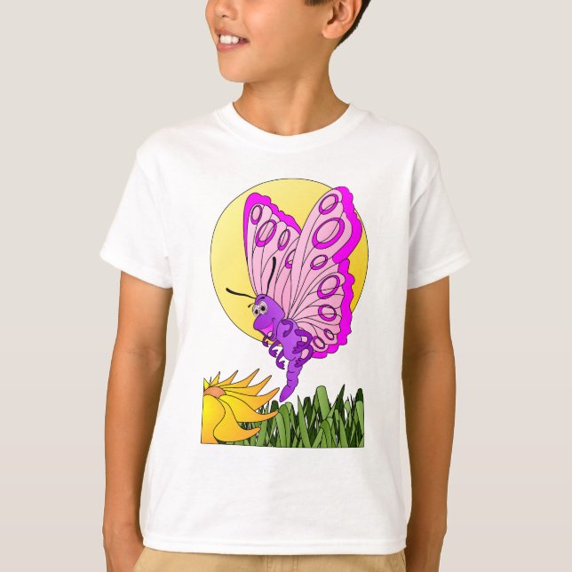 T-shirt Caricature papillon (Devant)
