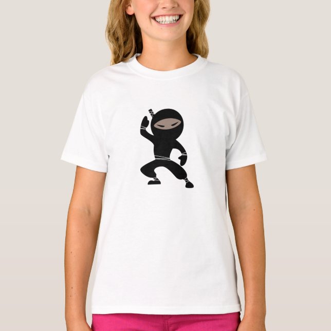 T-shirt Caricature Petit Guerrier Ninja (Devant)