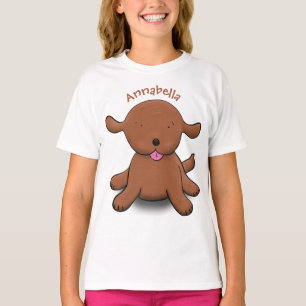 T-shirt Caricature pour chien de chiot joyeux