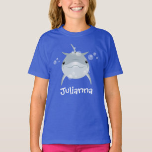 T-shirt Caricature pour dauphin kawaii joyeux