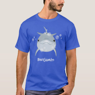 T-shirt Caricature pour dauphin kawaii joyeux