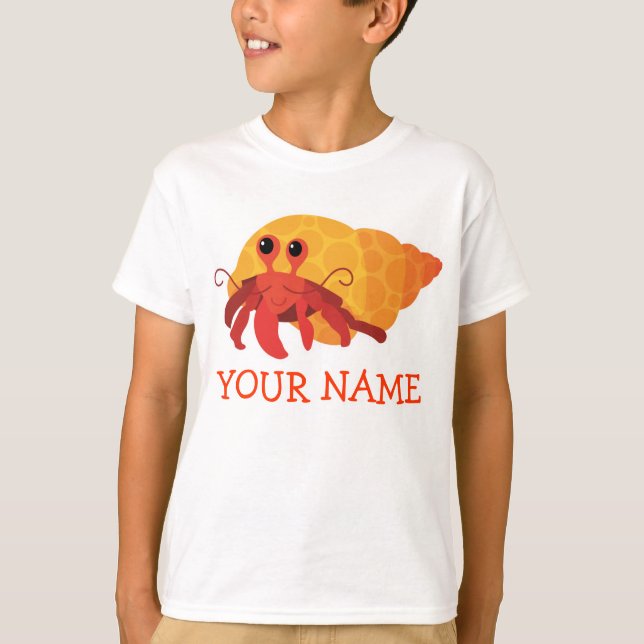 T-shirt Caricature pour enfants Hermite Crabe Tee (Devant)