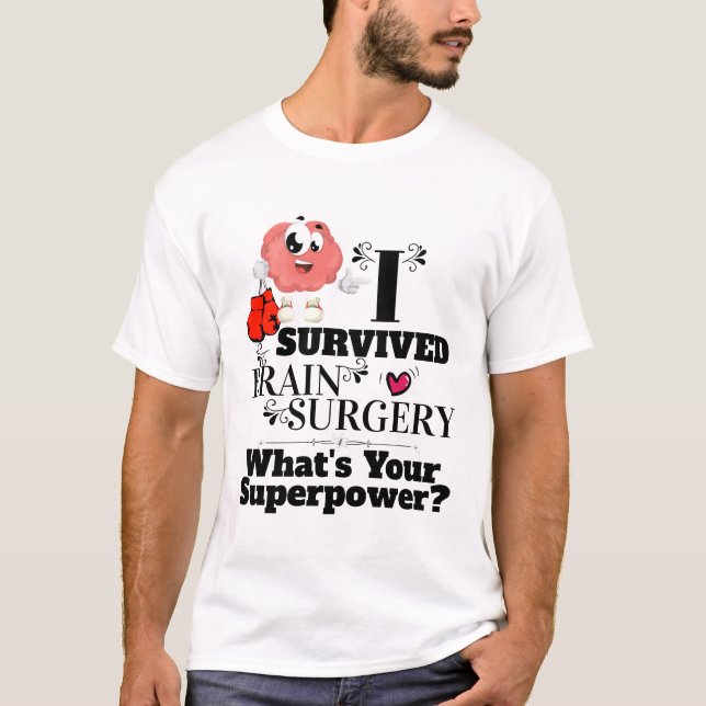 T-shirt Caricature pour les survivants de chirurgie du cer (Devant)