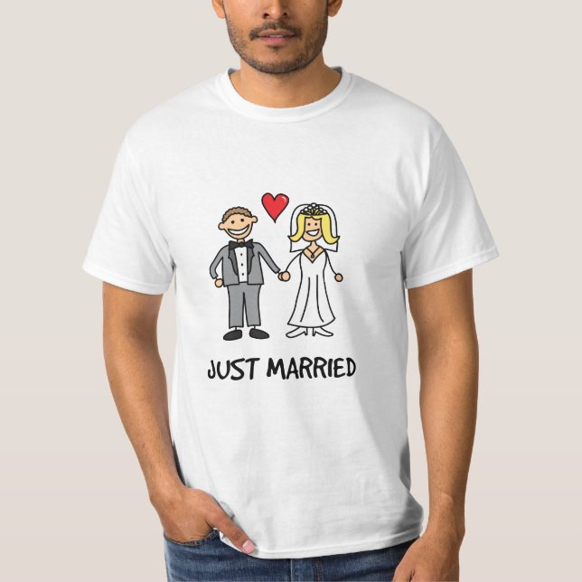 T-shirt Caricature pour mariée et mariée (Devant)