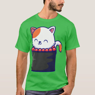 T-shirt Caricature sushi au chat mou