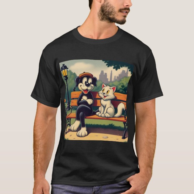 T-shirt Caricature vintage pour chien/chat (Devant)