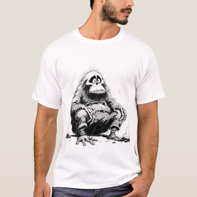 T-shirt caricature Yeti (Devant)