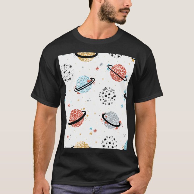 T-shirt Caricatures cosmiques : Merveilles spatiales Vinta (Devant)