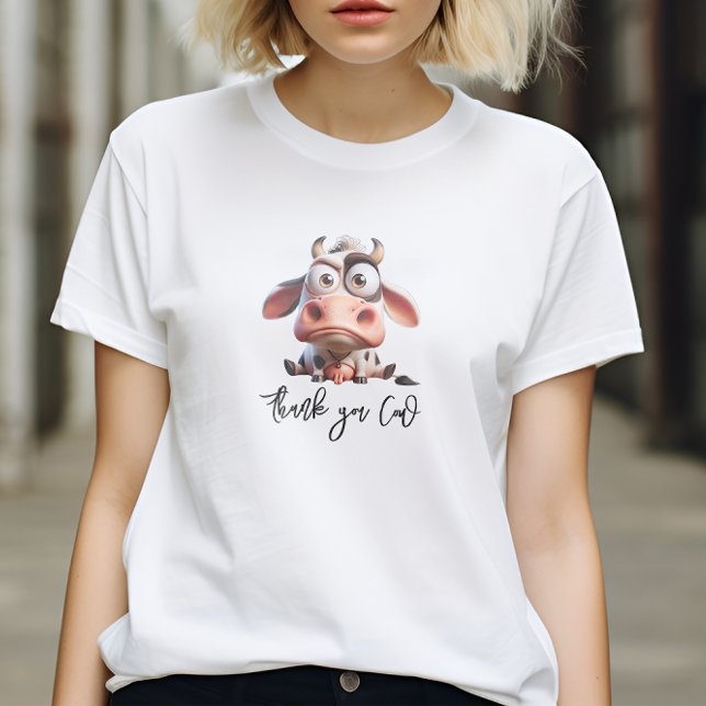 T-shirt Caricatures de la vache sainte Je suis une vilaine (Créateur téléchargé)