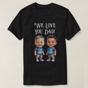 T-shirt Caricatures personnalisées "nous t'aimons papa"