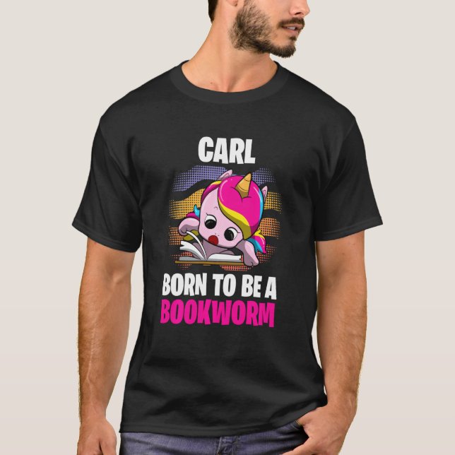 T-shirt Carl Est Né Pour Être Un Ver De Livres Personnalis (Devant)