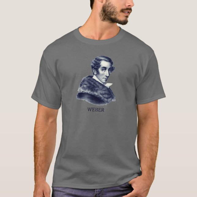 T-shirt Carl Maria von Weber, bleu (Devant)