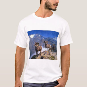 T-shirt Carl Rungius Big Horn Sheep sur Wilcox Pass