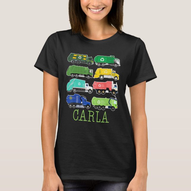 T-shirt Carla Trash Truck For Kids Collector Ecologist Gar (Devant)