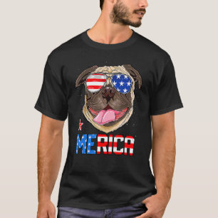 T-shirt Carlin 4 juillet Merica Mens Femme Enfants América